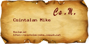 Csintalan Mike névjegykártya